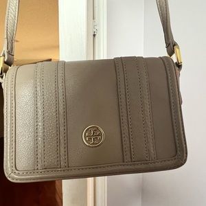 Tory Burch mini crossbody in taupe